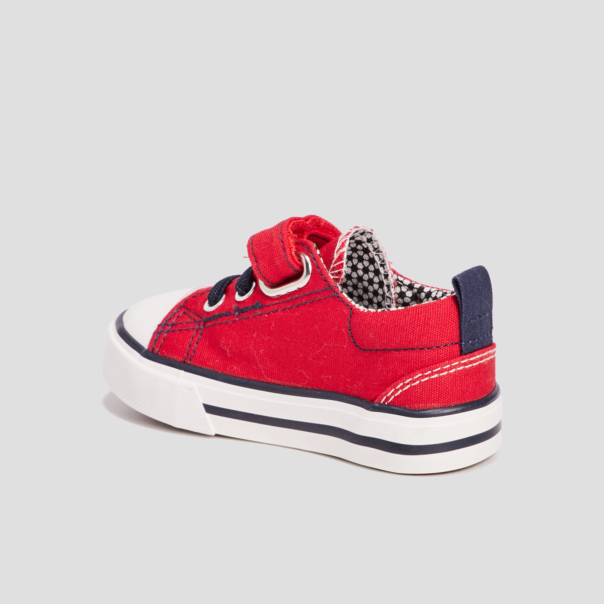 Tennis en toile à lacets Creeks rouge bébé garçon | La Halle