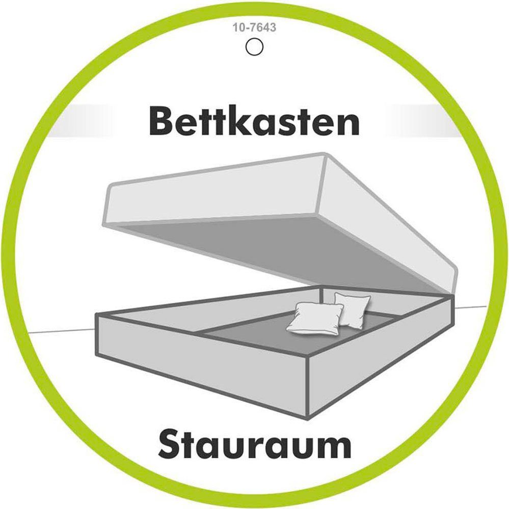 Jockenhöfer Gruppe Boxspringbett Bel Air, mit versenkbarem TV-Lift und Fernbedienung, Bettkasten/Stauraum