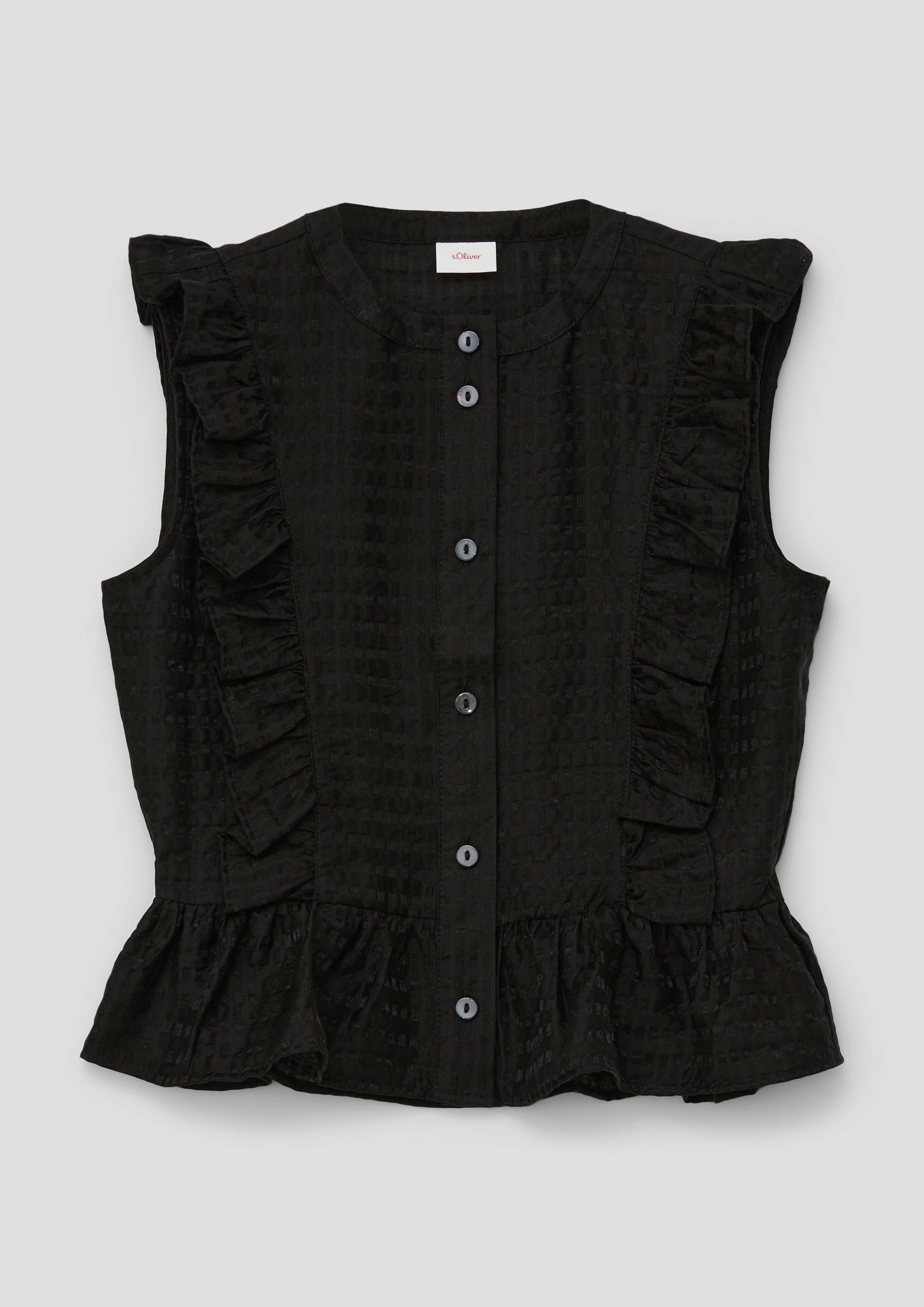 Volantbluse aus Viskosemix  2145488-9999