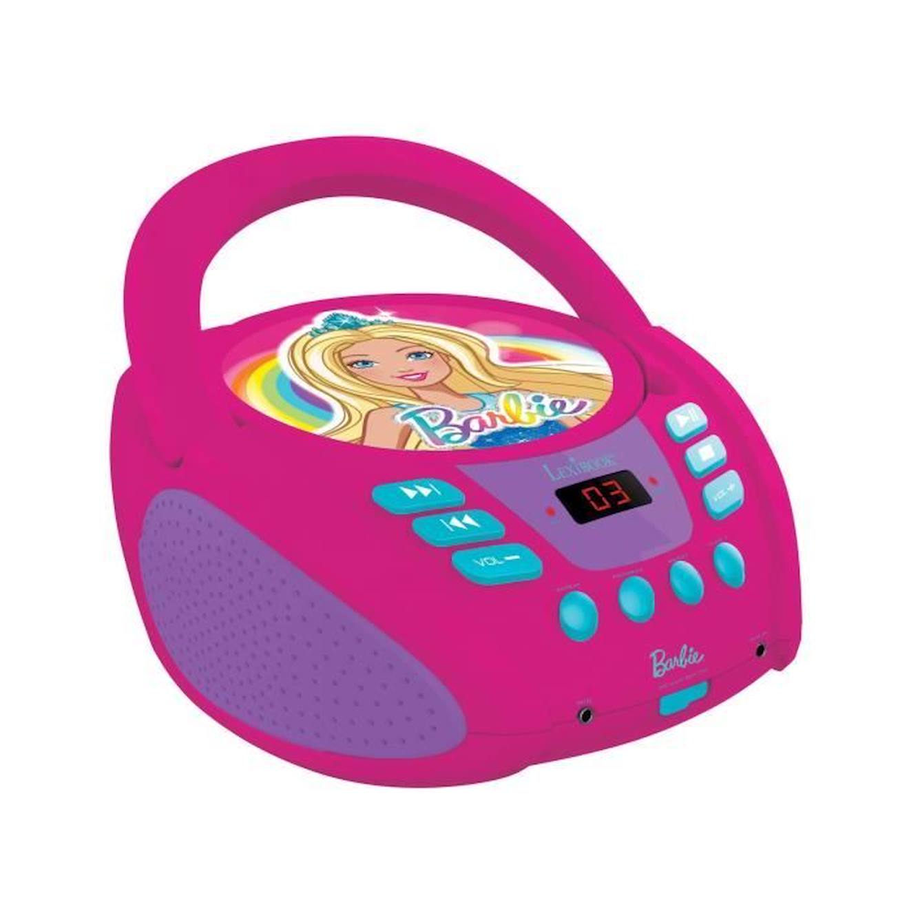 Lecteur CD portable avec prise micro Barbie rose