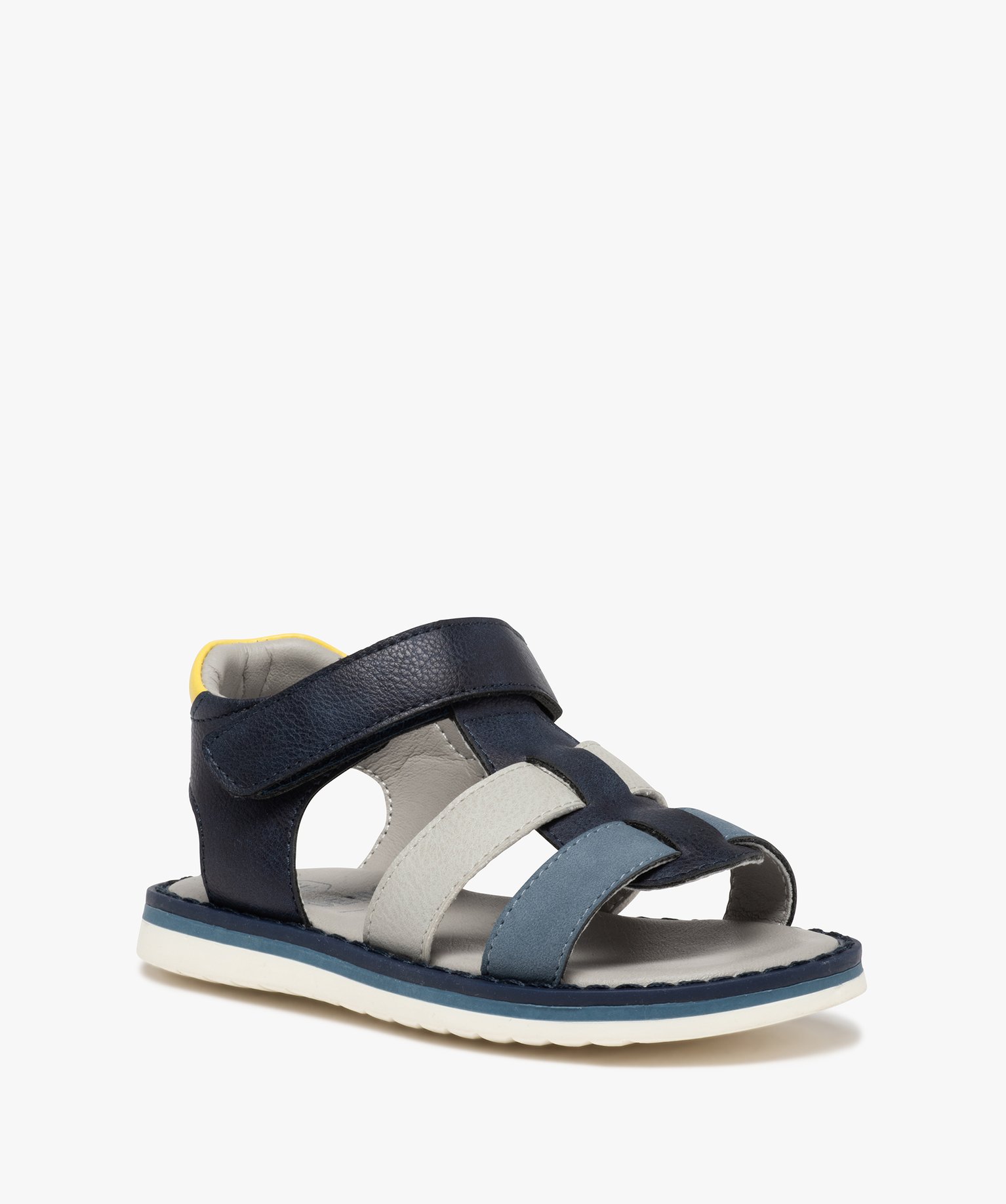Sandales Garçon à brides multiples colorées marine | GEMO