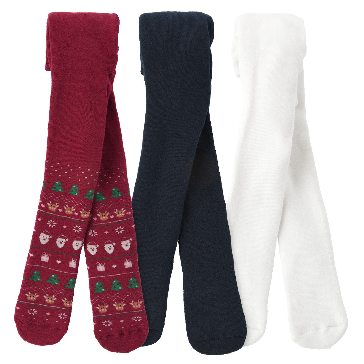 3 Baby Weihnachtsstrumpfhosen im Set