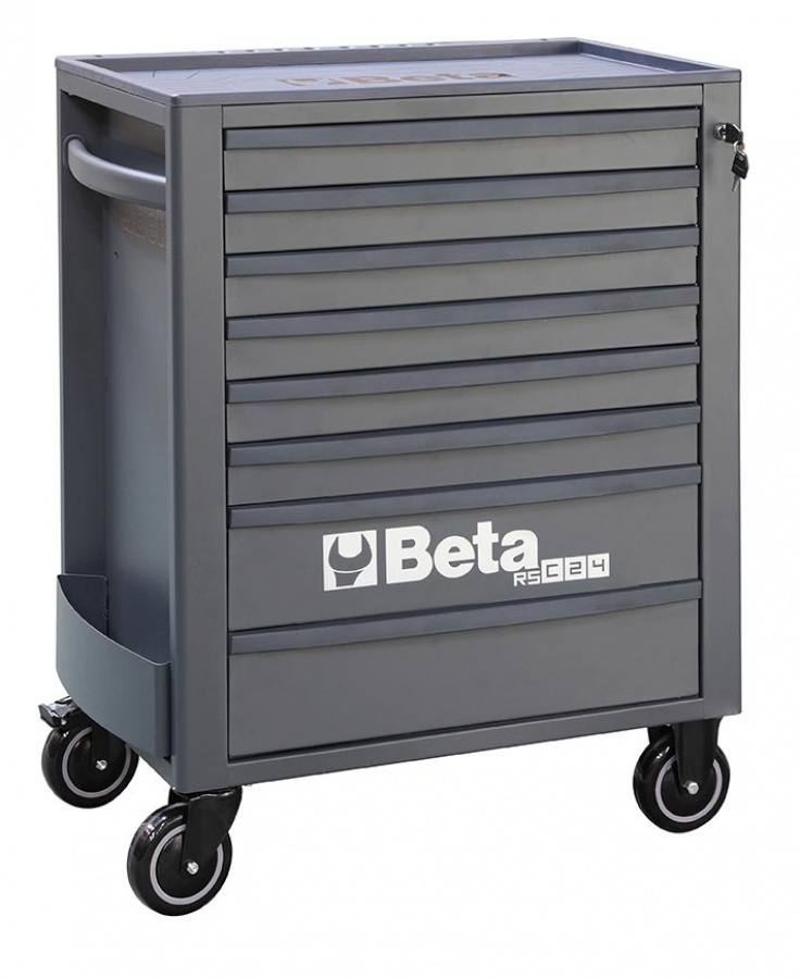 Beta 024004087 Szerszámos kocsi, antracit szürke, 8 fiókkal - 740x445x969 mm