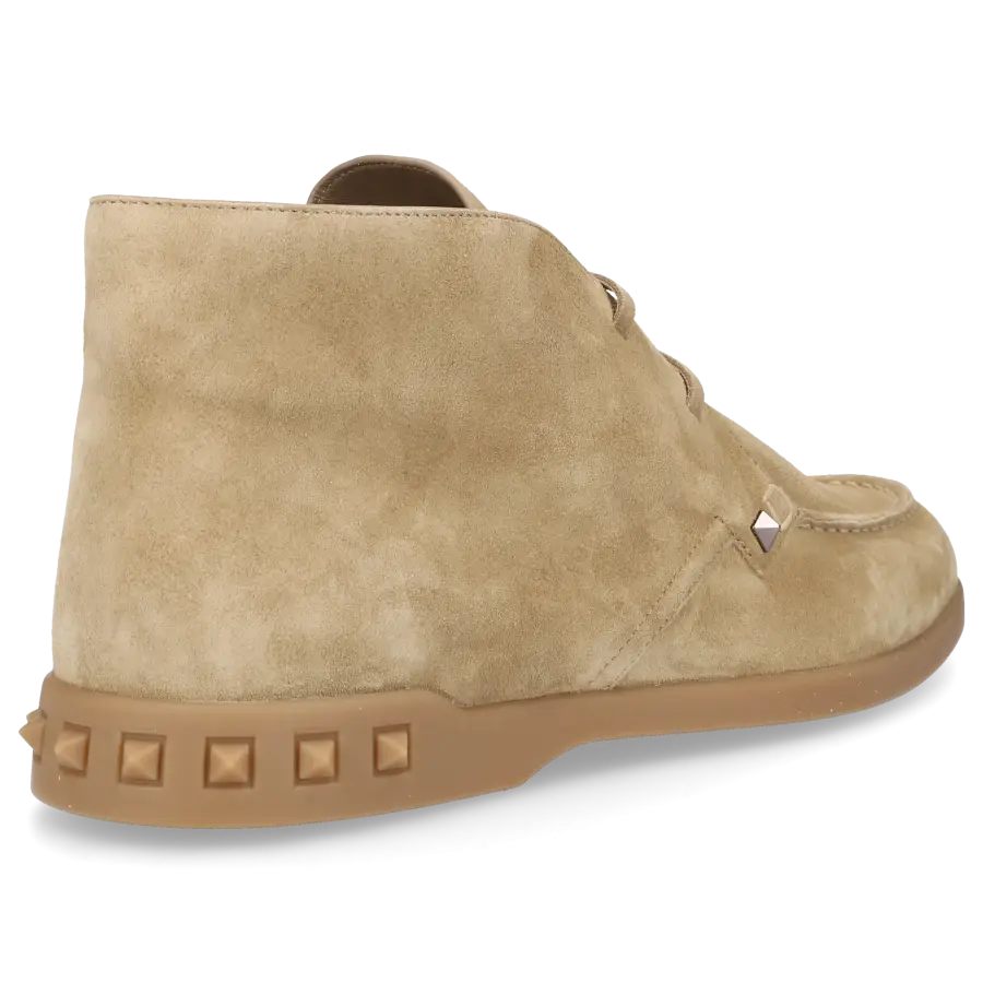 Valentino Garavani - Stiefeletten LEISURE FLOWS Veloursleder - beige