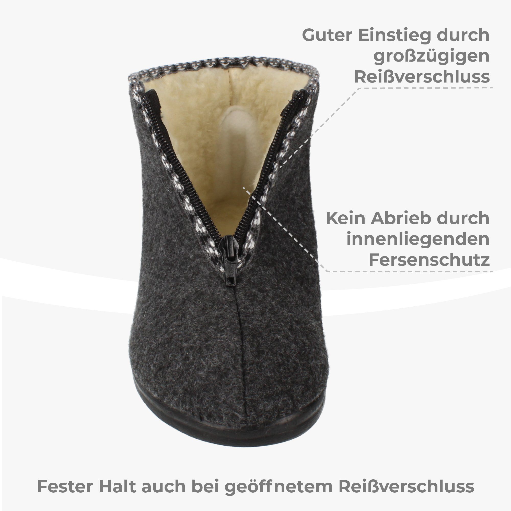 filsko Gunnarn Winter HausSchuhe für Damen Hausschuh Hüttenschuhe, aus Filz