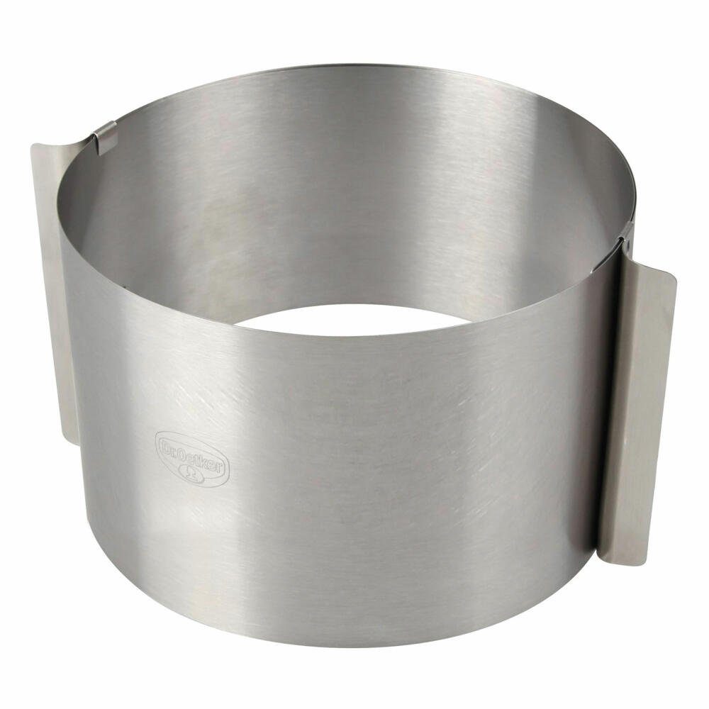 Dr. Oetker Tortenring Stainless Steel Extra Hoch 16-30 cm, Edelstahl