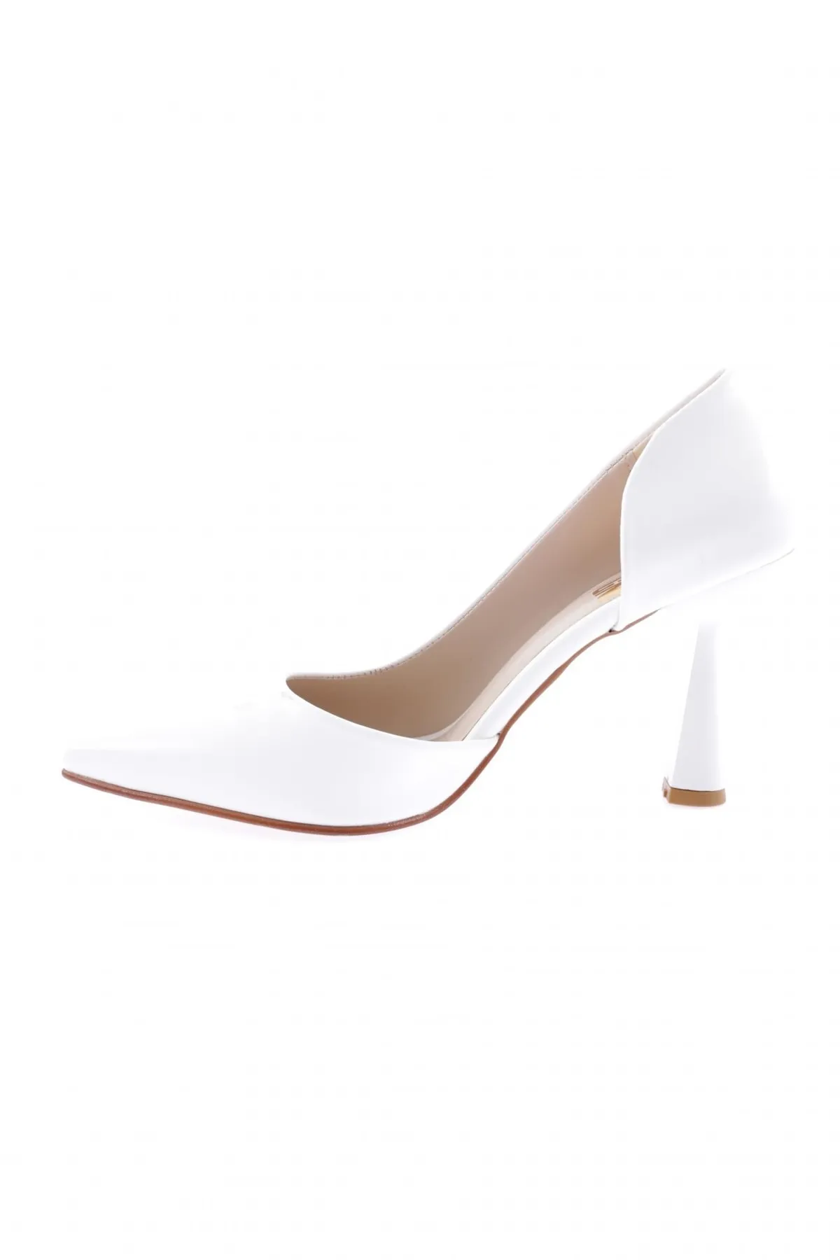 DGN  Weiße Damenschuhe mit dünnem Absatz und spitzer Spitze - 1300-23y