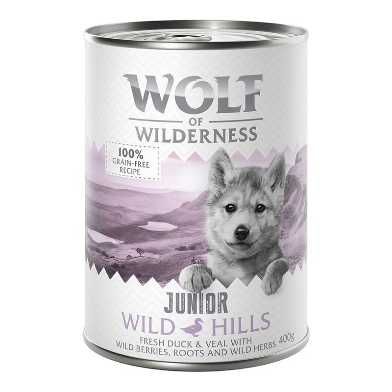 Little Wolf of Wilderness Junior 6 x 400 g - Duo-Protein | bitiba