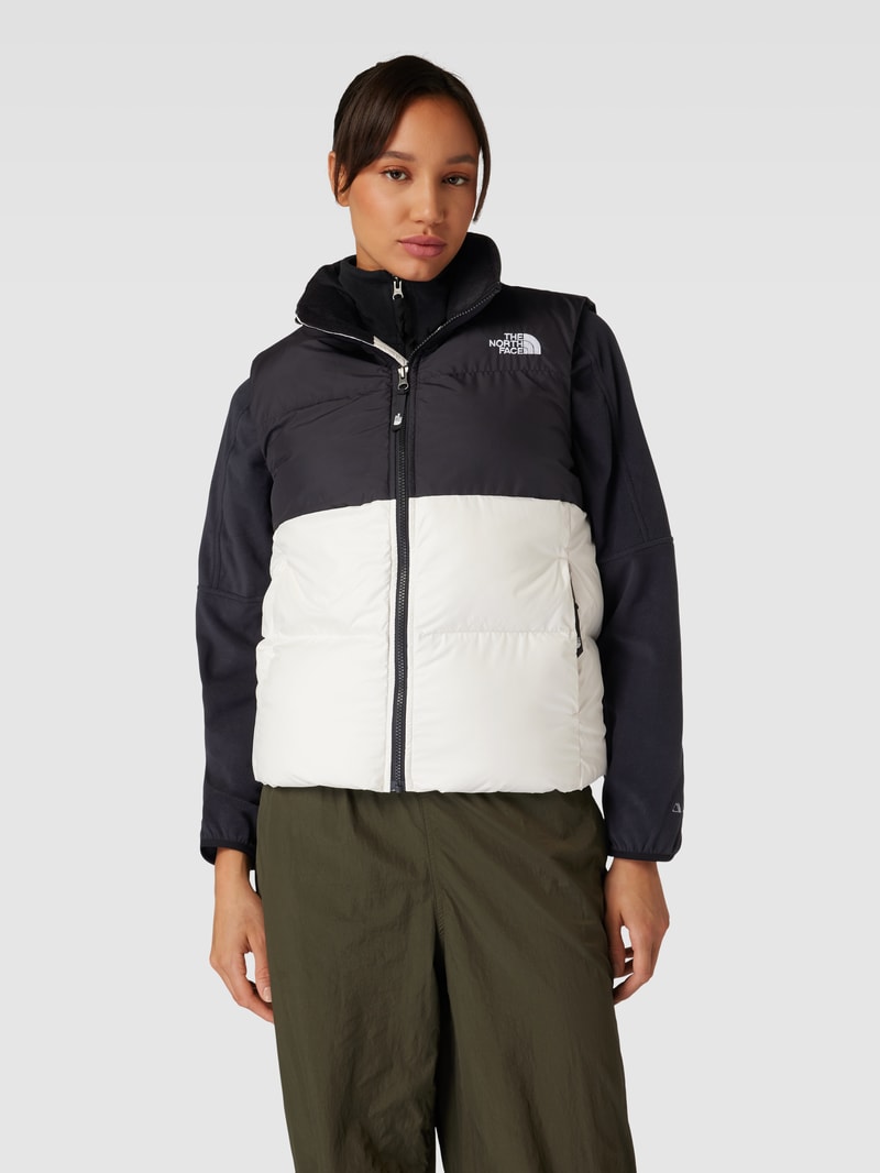 Steppweste mit Label-Stitching Modell 'Saikuru' in weiß