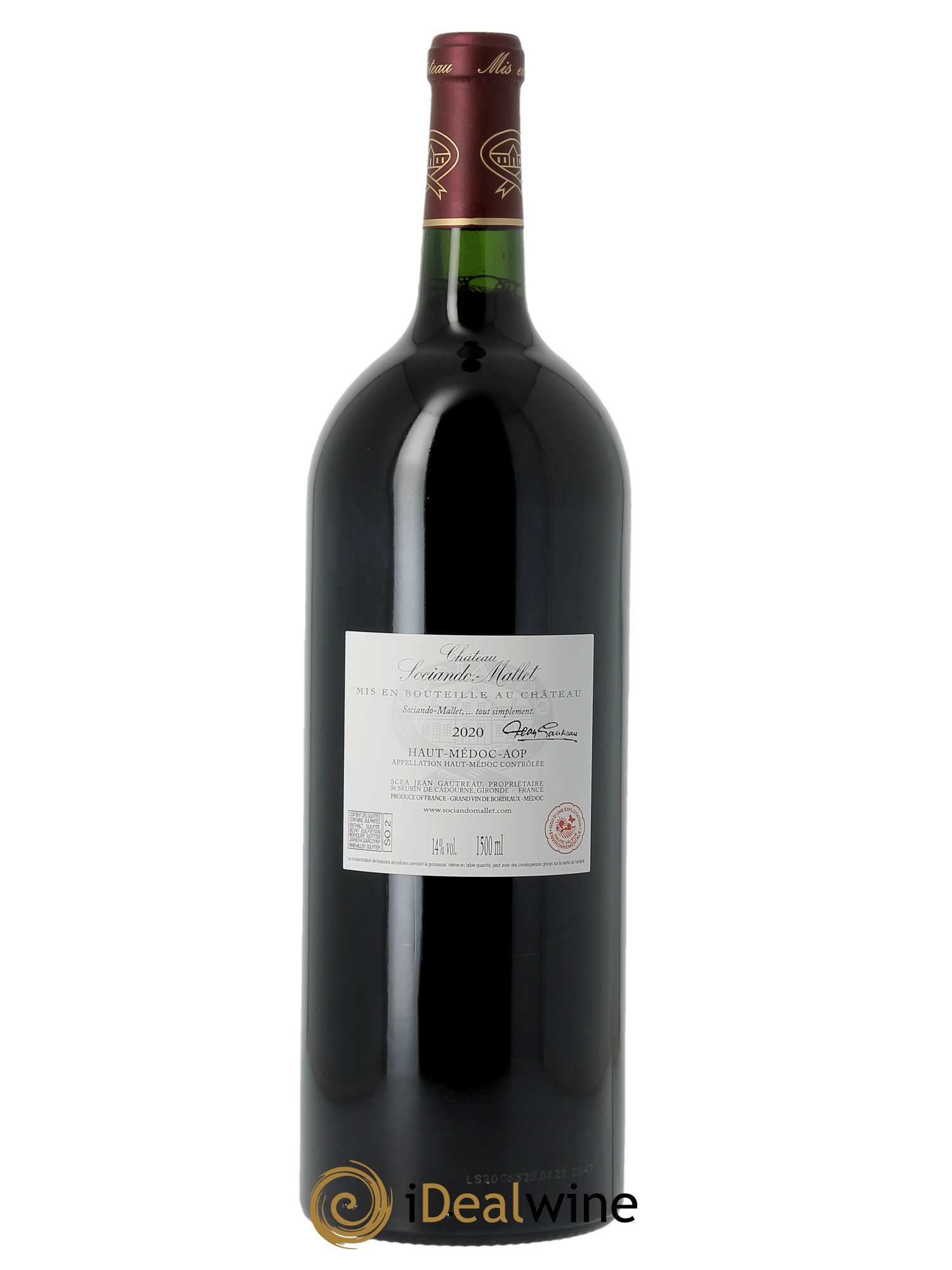 Château Sociando Mallet (CBO à partir de 6 MG) 2020 - Lot de 1 Magnum