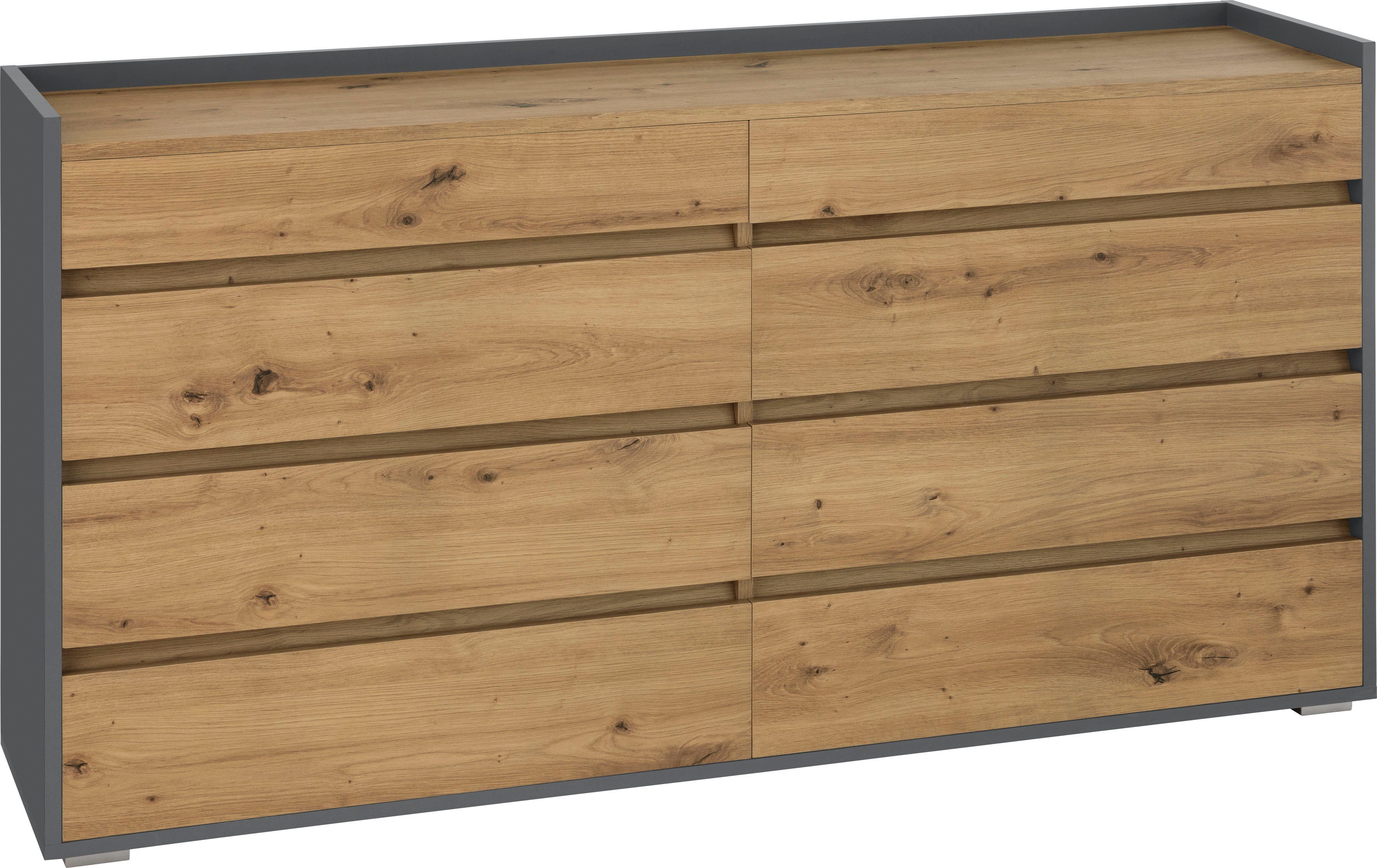 INOSIGN Kommode Kosmo, Breite 142 cm, 8 Schubkästen