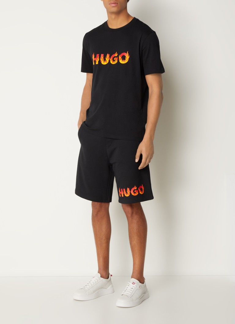 Pantaloni scurți sport HUGO BOSS Dinque cu croi drept și logo imprimat