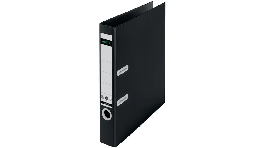 LEITZ Qualitäts-Ordner Recycle A4 schmal schwarz schwarz