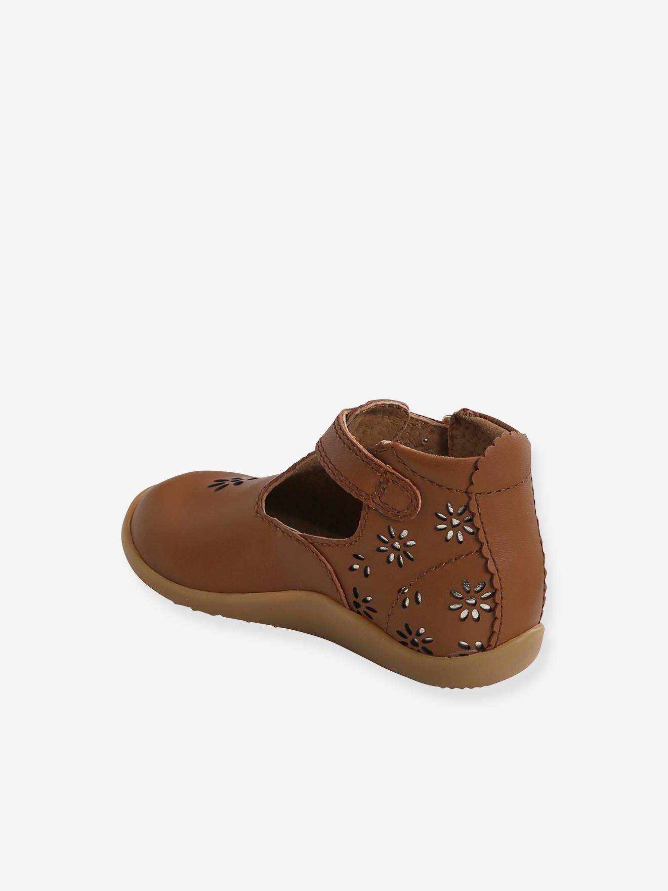 Salomés cuir bébé premiers pas camel