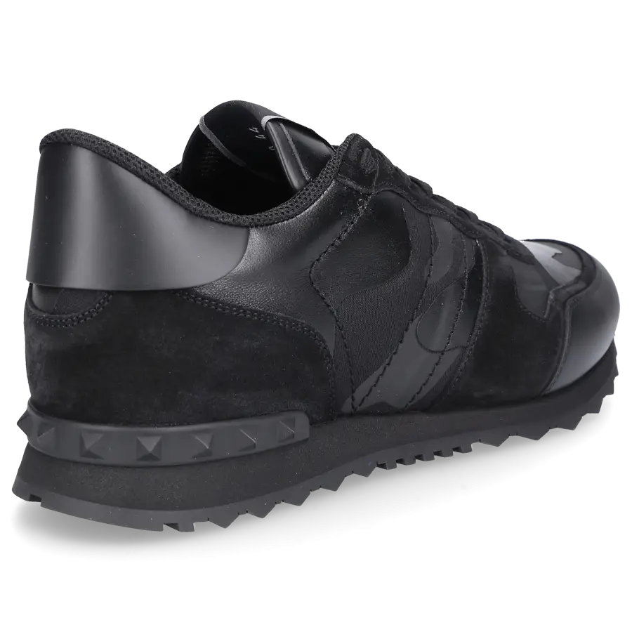 Valentino Garavani - Sneaker low ROCKSTUD Veloursleder - schwarz