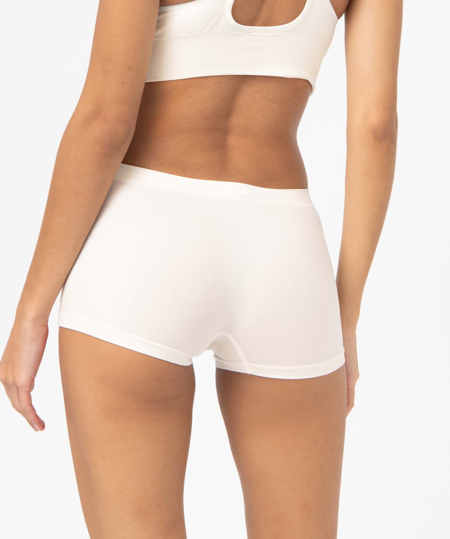 Boxer en maille extensible femme ecru | GEMO