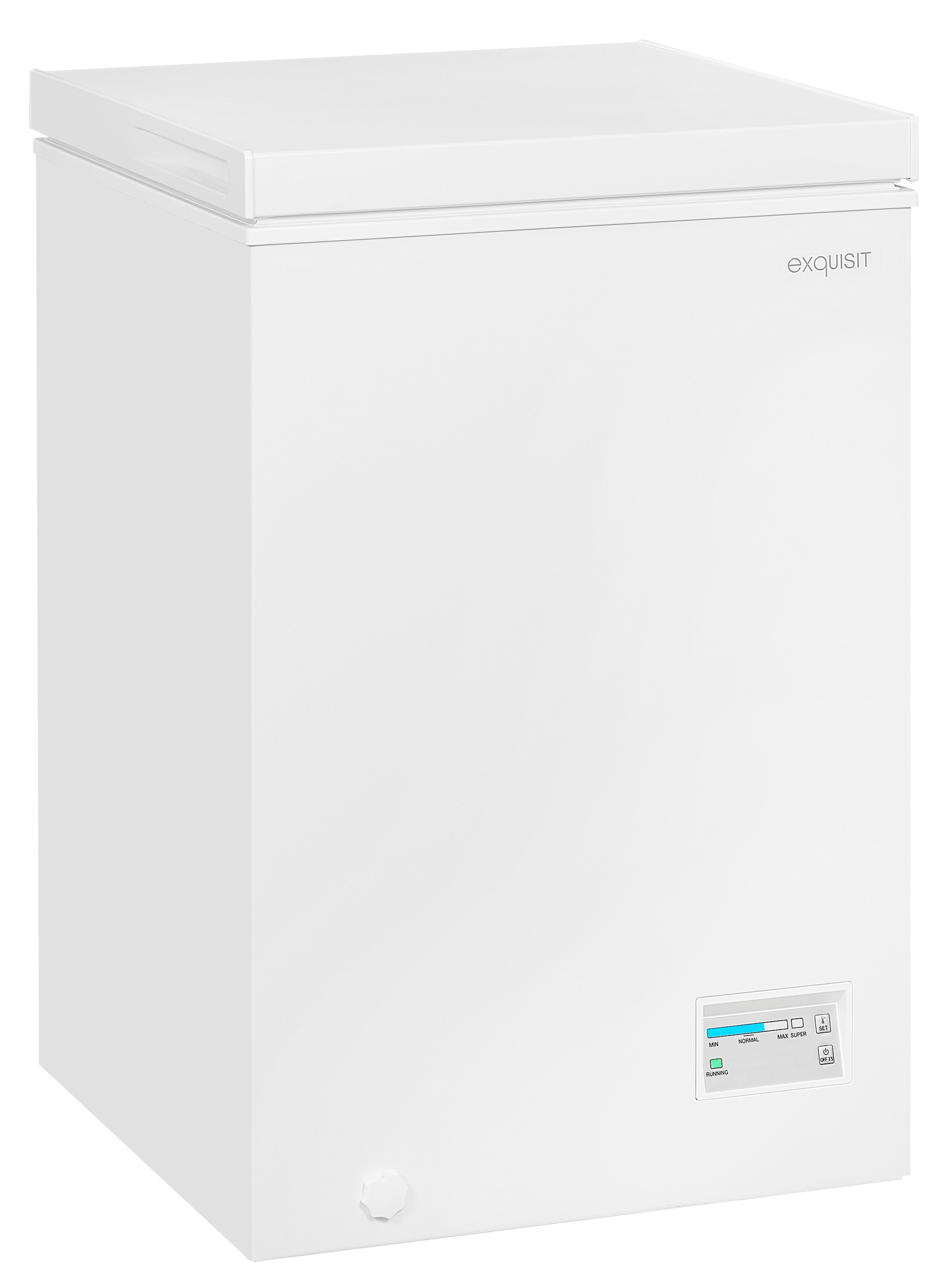exquisit Gefriertruhe GT100-E-040E, 54.5 cm breit, 98 l, kompakt mit Thermostat