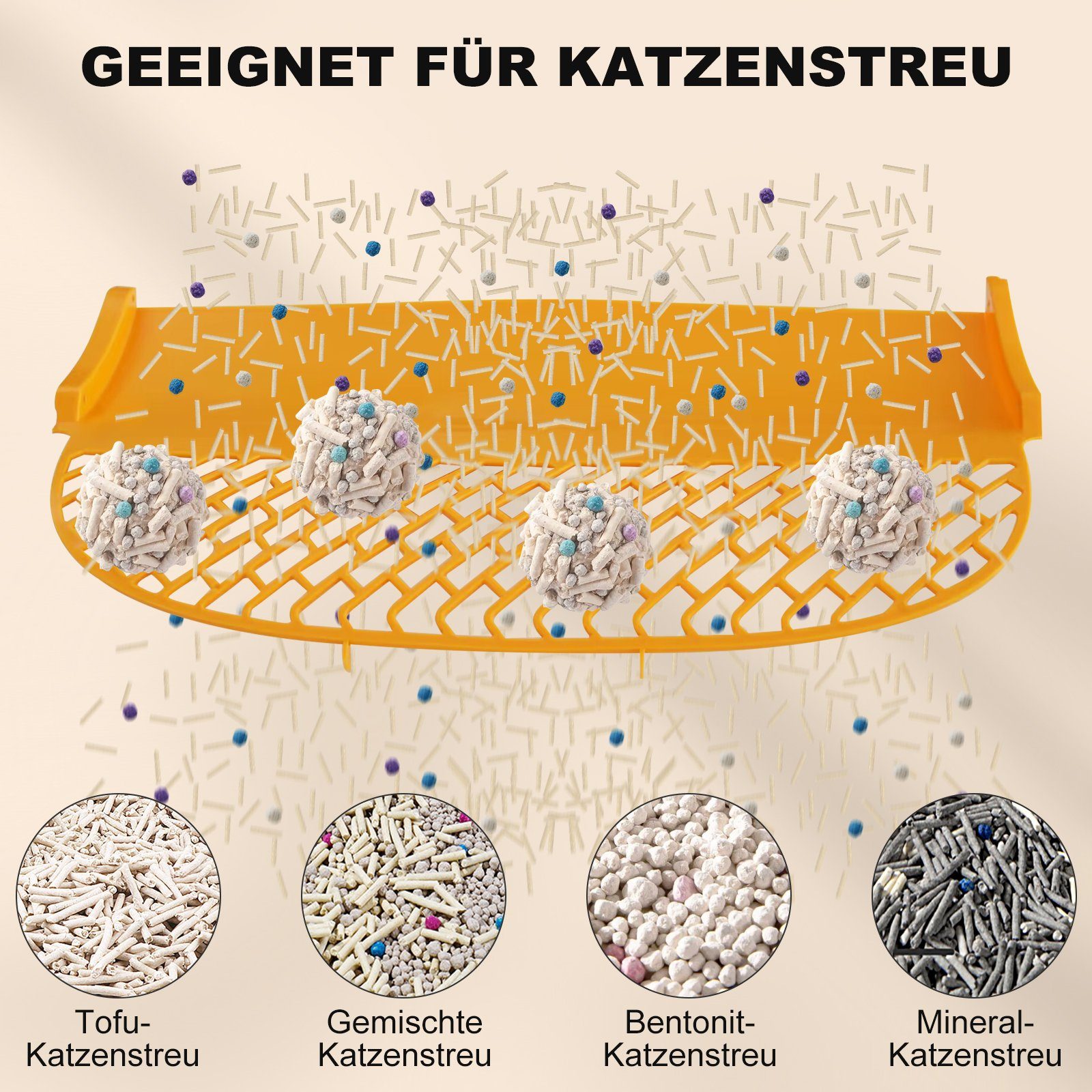 GLIESE Katzenecktoilette 65L Adaptive selbstreinigende Katzentoilette für mehrere Katzen, automatische Schöpfung,APP-gesteuert, sichere Kindersicherung