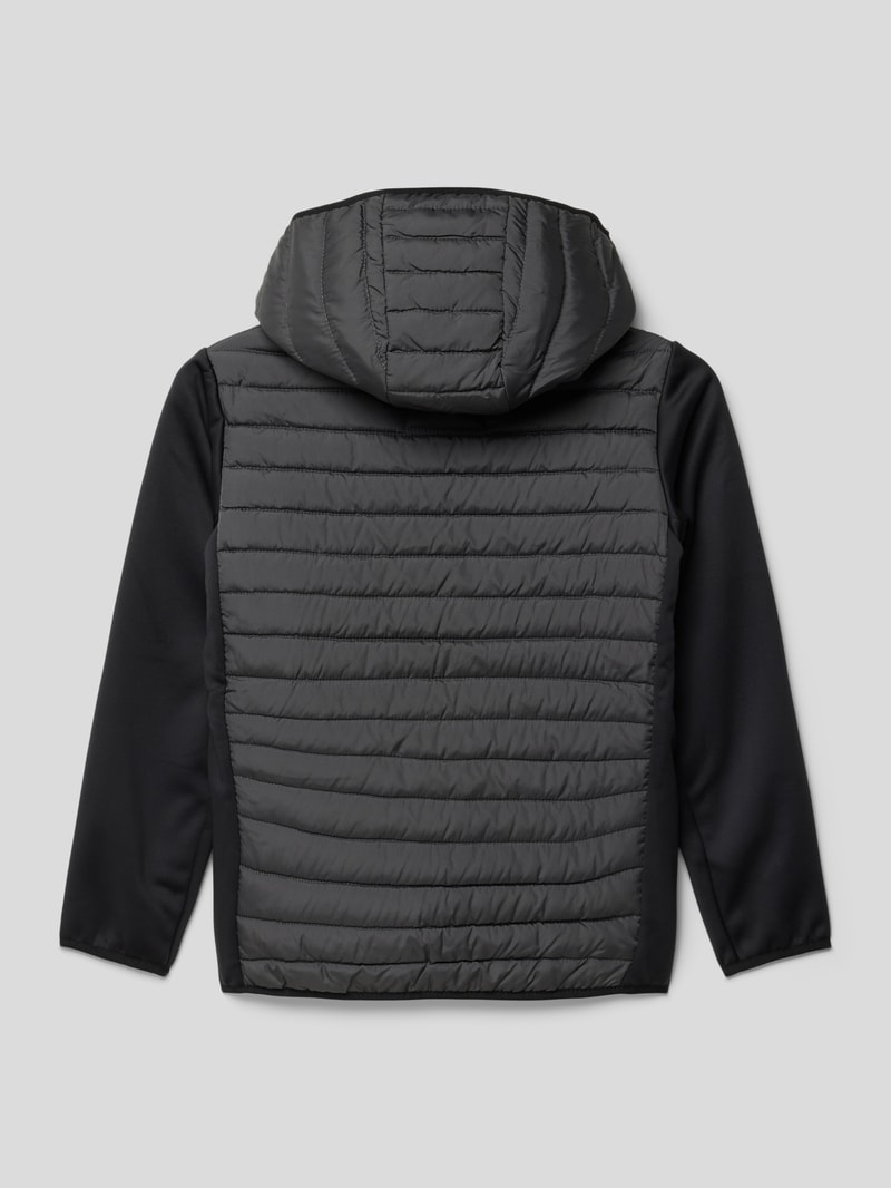 Steppjacke mit Label-Print Modell 'EMULTI' in graphit