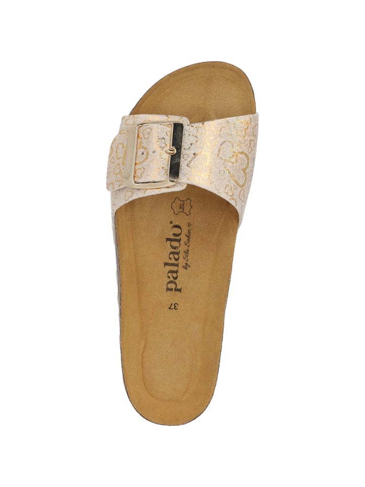 palado Pantoletten in beige gold günstig kaufen