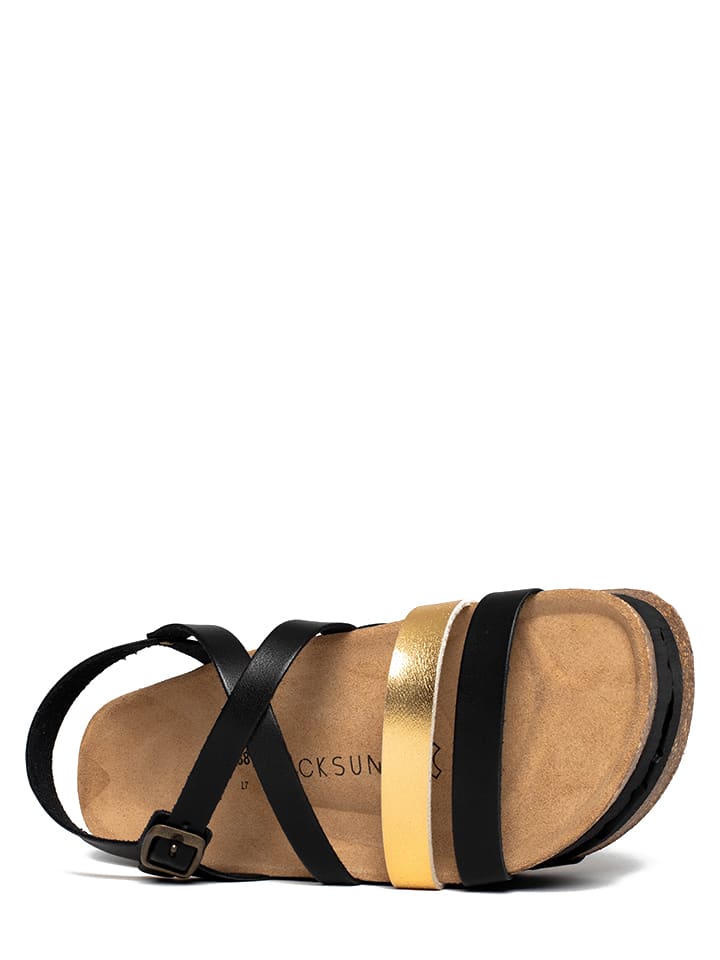BACKSUN Sandalen in Schwarz/ Gold günstig kaufen