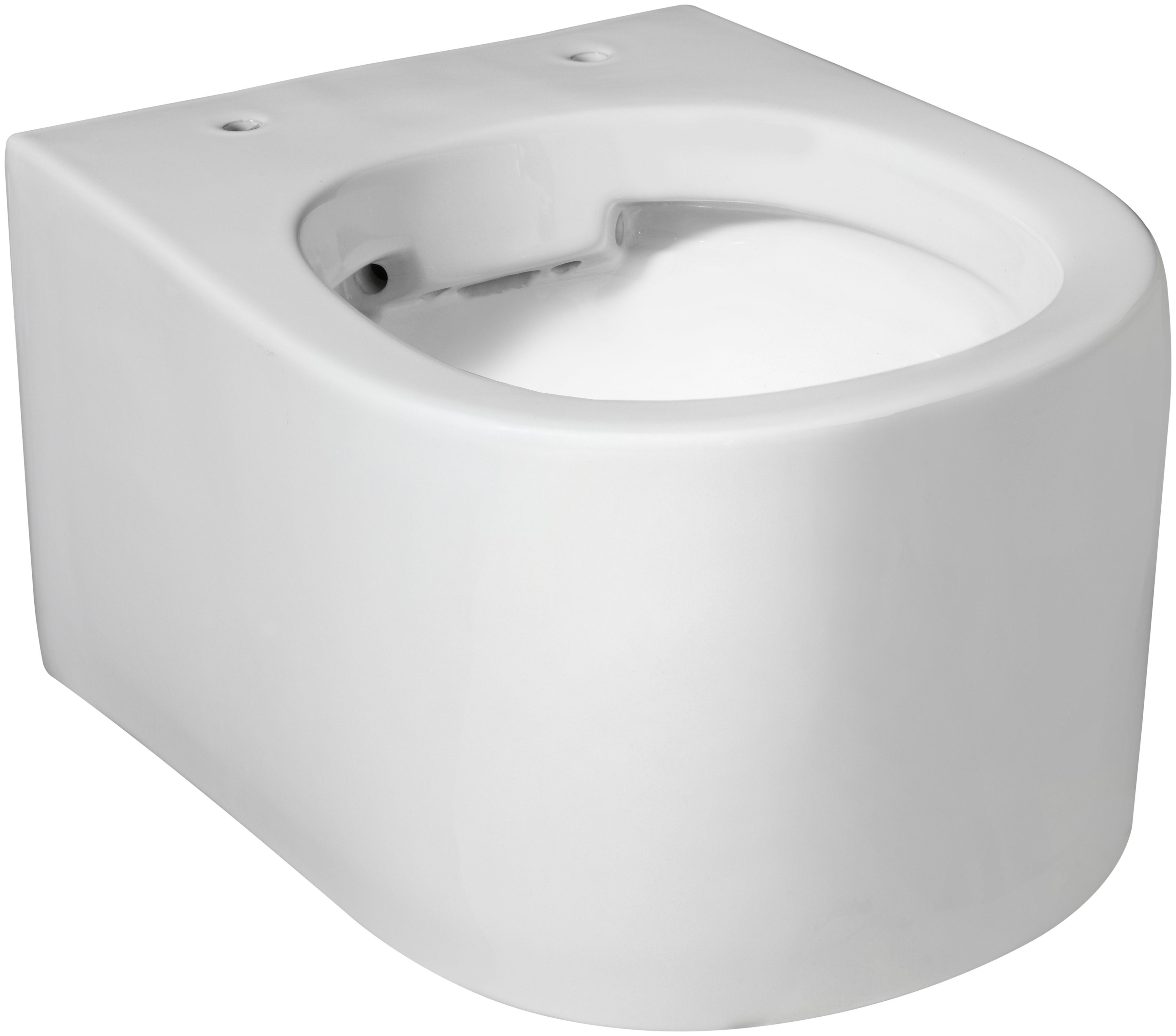 welltime Tiefspül-WC Trento, wandhängend, Abgang waagerecht, spülrandlos, aus Sanitärkeramik, inkl. WC-Sitz mit Absenkautomatik