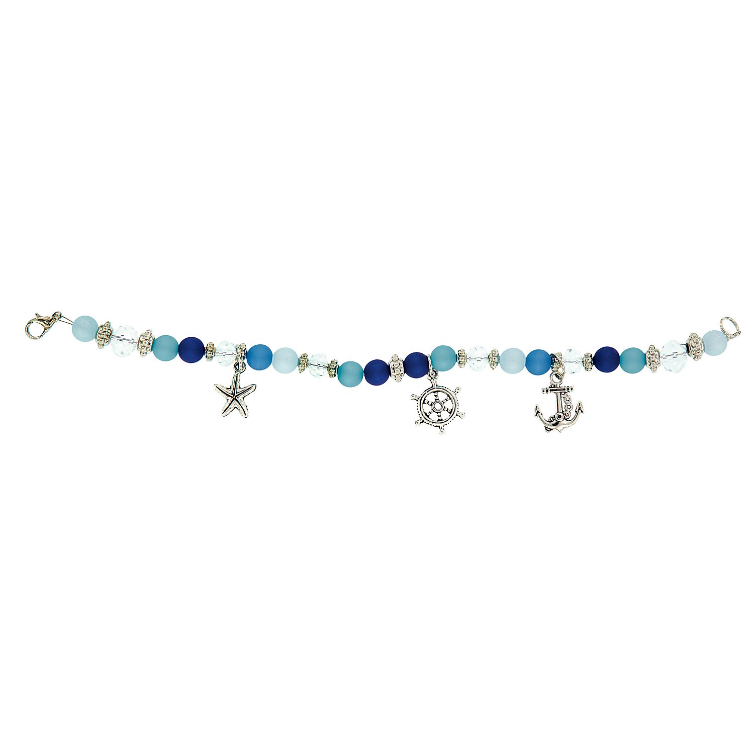 Polarisperlen, dunkelblau-türkis-himmelblau, 8 mm Ø, 20 Stück