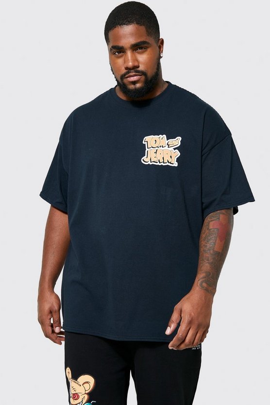 Plus T-Shirt mit lizenziertem Tom & Jerry Print