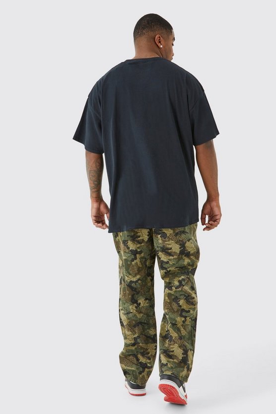 Plus Camouflage Cargo-Hose mit geradem Bein