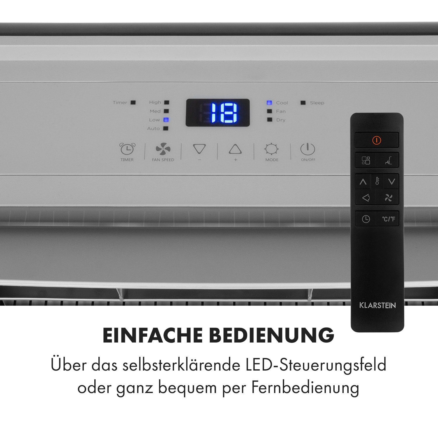 Klarstein Klimagerät Grandbreeze Eco 12K, Klimagerät mobil Air Conditioner Kühlgerät Luftkühler