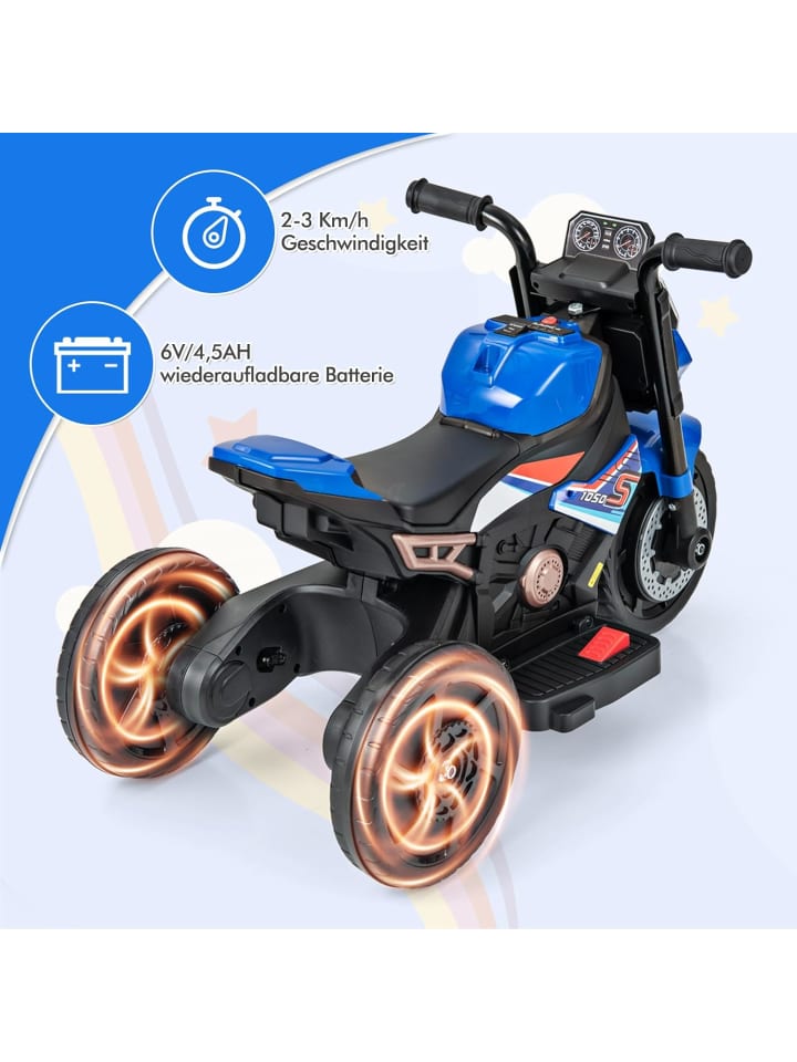 COSTWAY 2in1 Elektro Motorrad Kinder 74x38x48cm in Blau günstig kaufen onesize