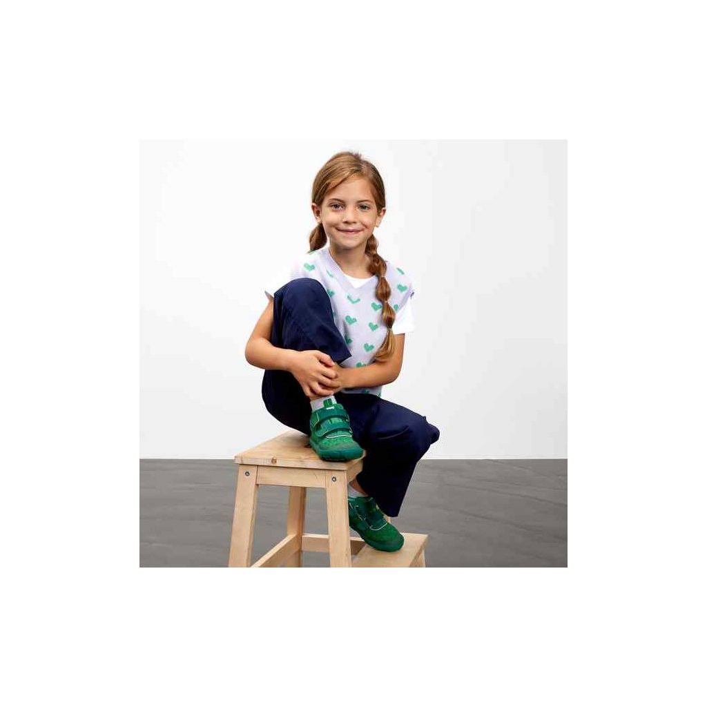 Affenzahn Minimal Übergangsschuhe Knit Frosch Grün mit Membran Klett
