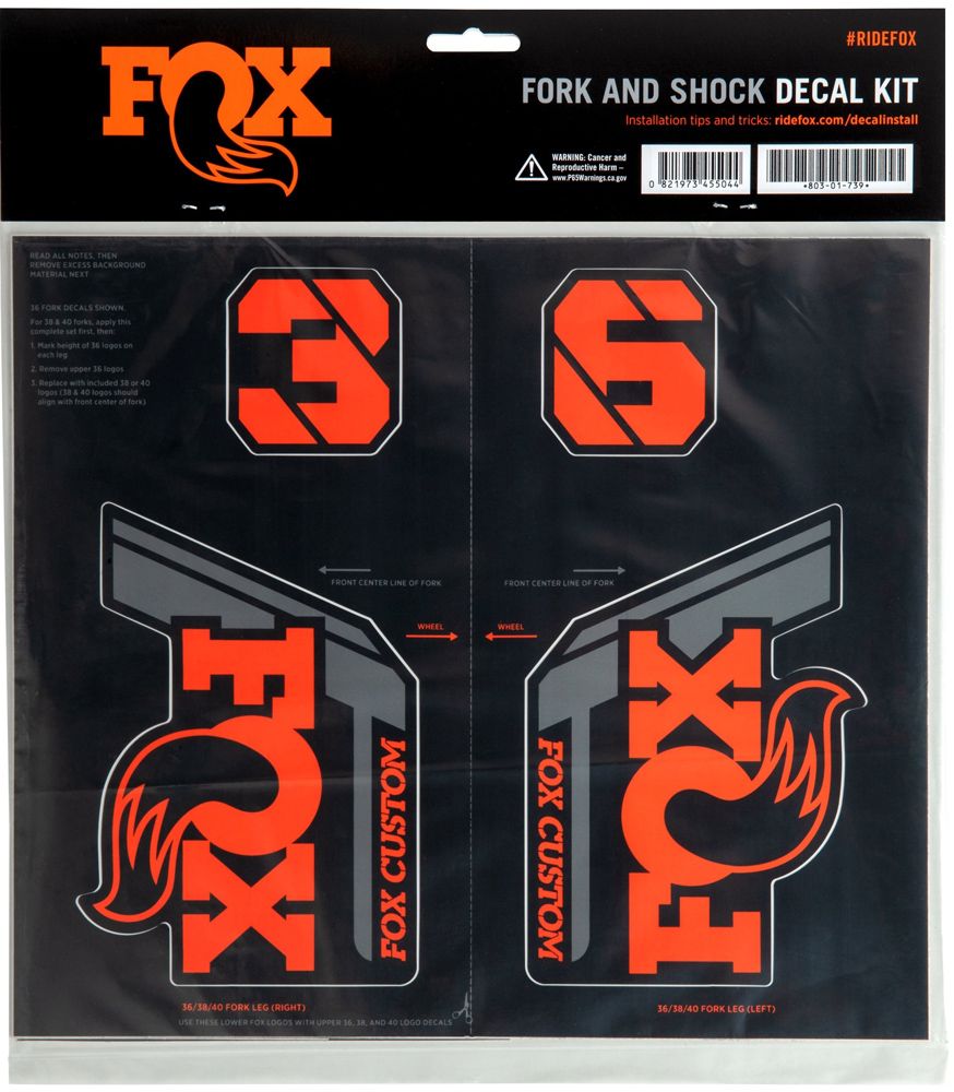Fox Racing Shox Custom Fork und Shox Kit Aufkleberset kaufen | Bike-Discount