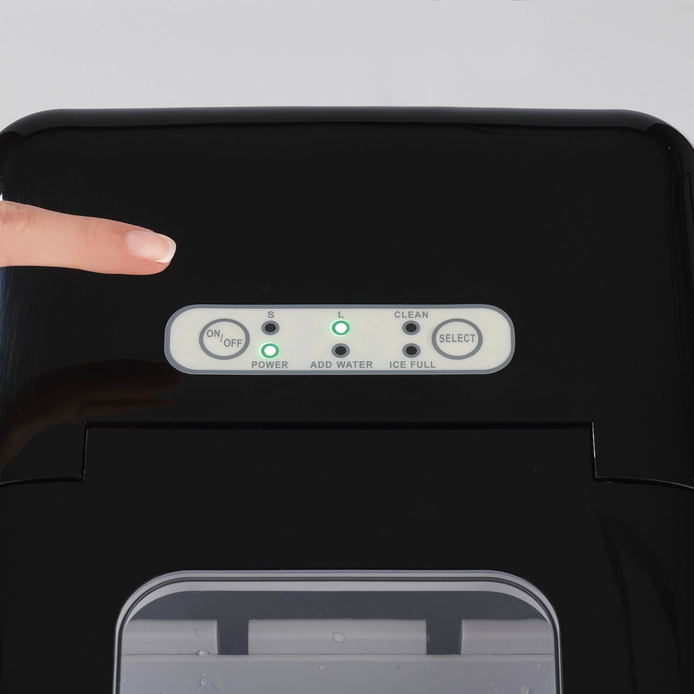 MAXXMEE Elektrischer Eiswürfelbereiter, Eiswürfelmaschine 9 Eiswürfel in ca. 8 Minuten schwarz