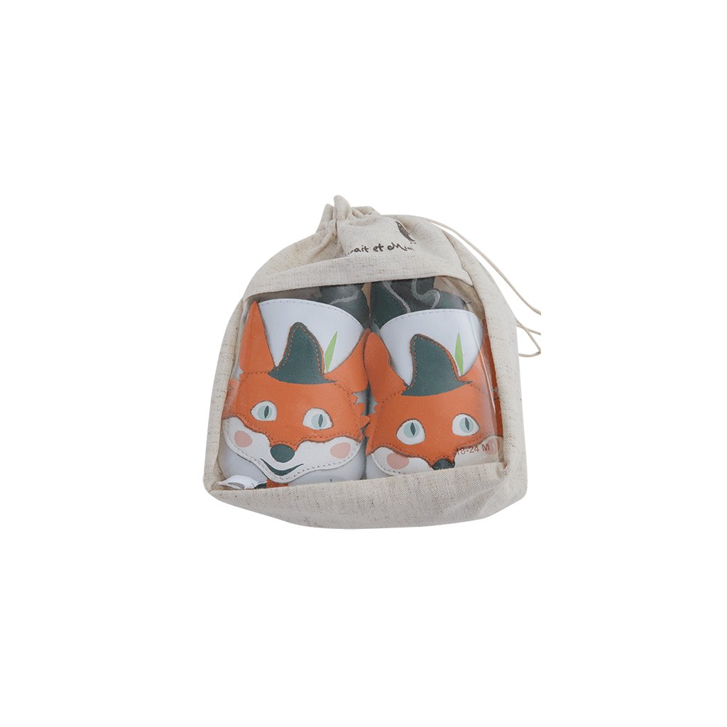 Lait et Miel Renard Robin Hood Krabbelschuhe mit Fuchs