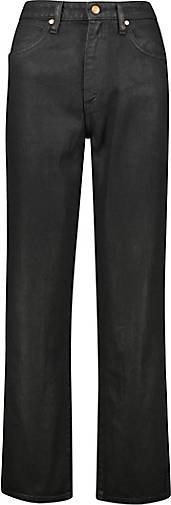 Wrangler Damen Jeans BARREL COATED BLACK Mom Straight Fit