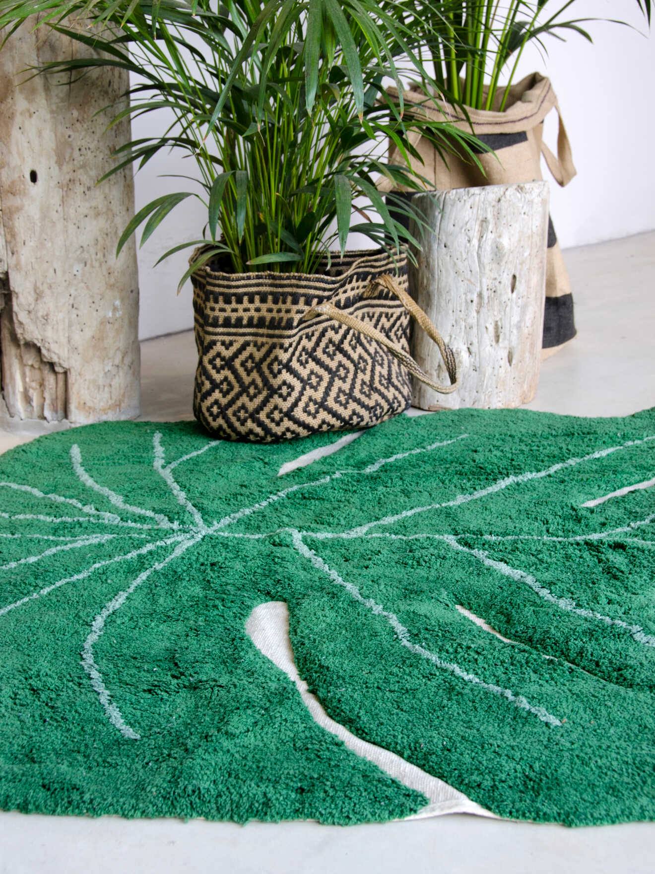 Lorena Canals Kinderzimmer-Teppich MONSTERA-BLATT LORENA CANALS - grün