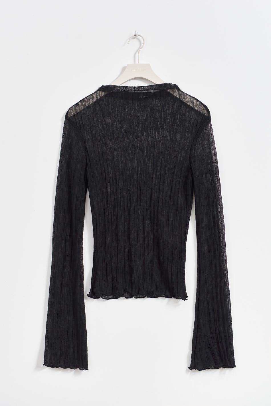 Plisse flare sleeve top