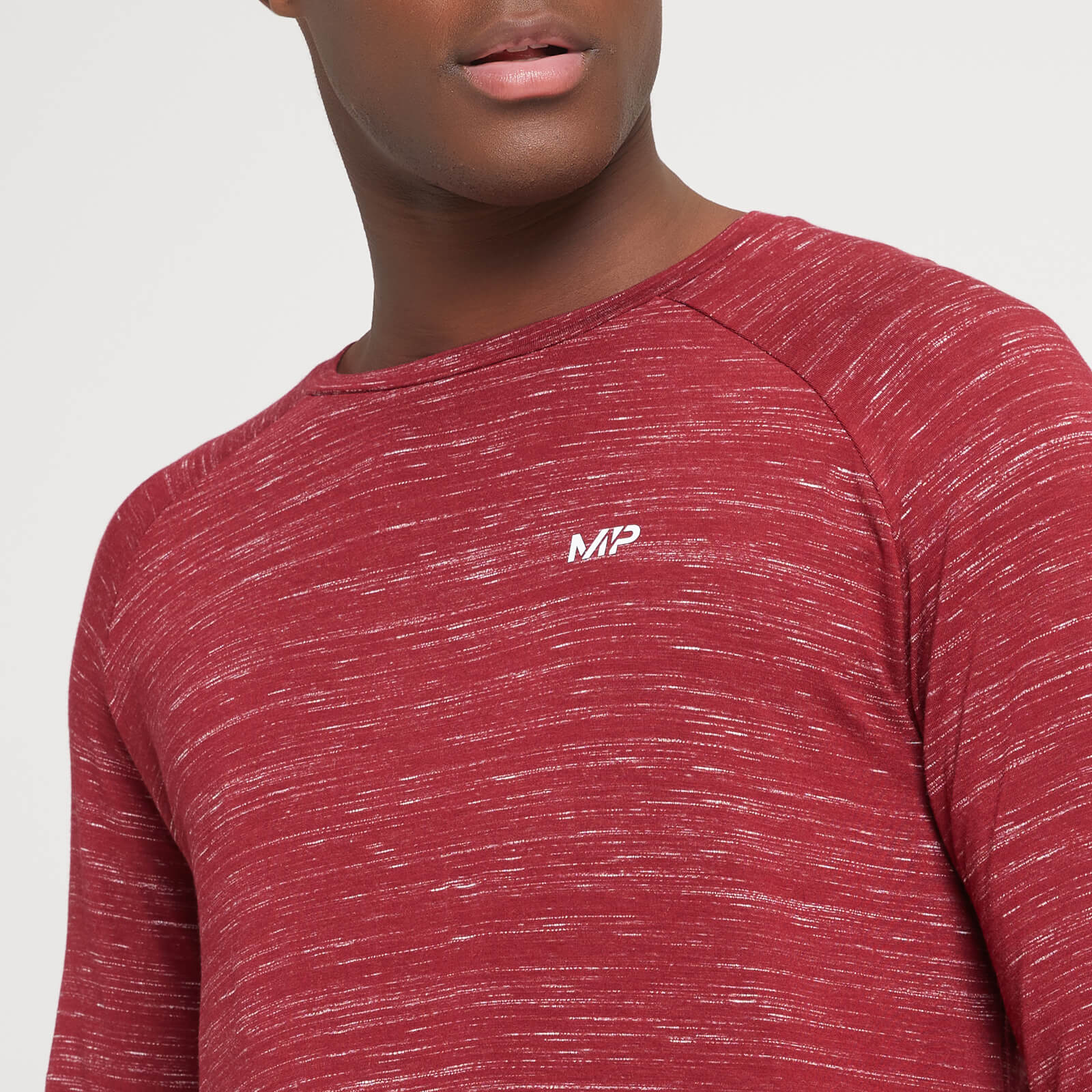 Haut à manches longues MP Performance pour hommes – Cerise chiné