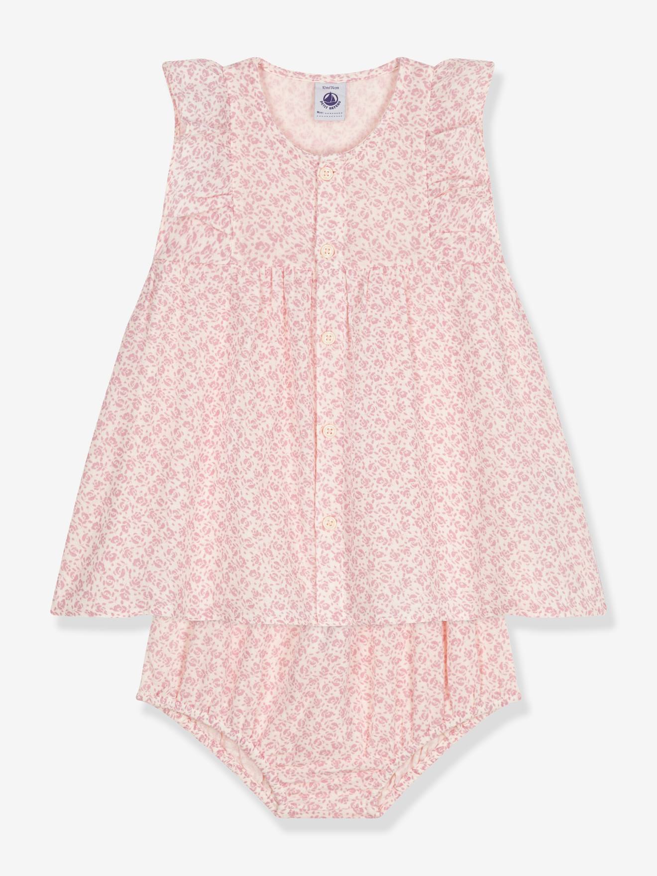 Petit Bateau Mädchen Baby-Set: Kleid & Shorts PETIT BATEAU - hellrosa