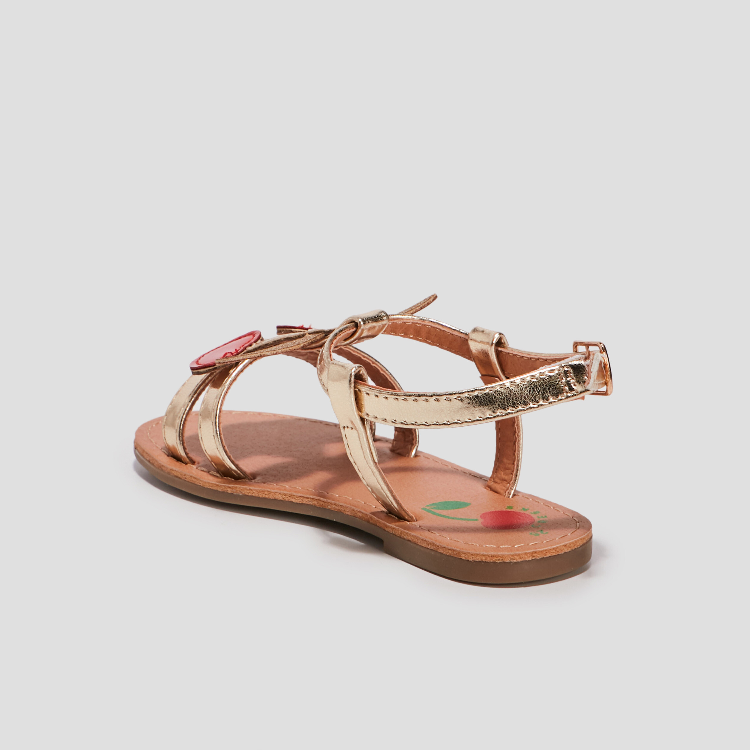 Sandales Creeks jaune or fille | La Halle