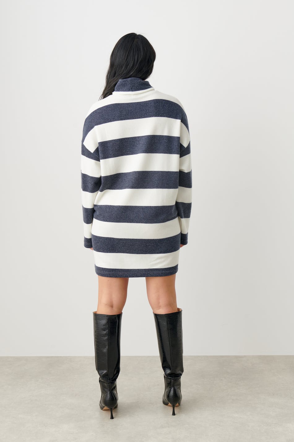 Rib polo dress