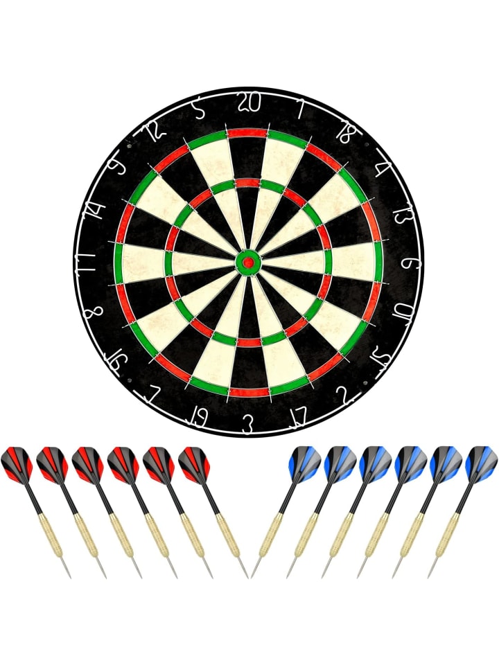 COFI 1453 Dartscheibe mit klammerfreiem Bullseye in Mehrfarbig günstig kaufen onesize
