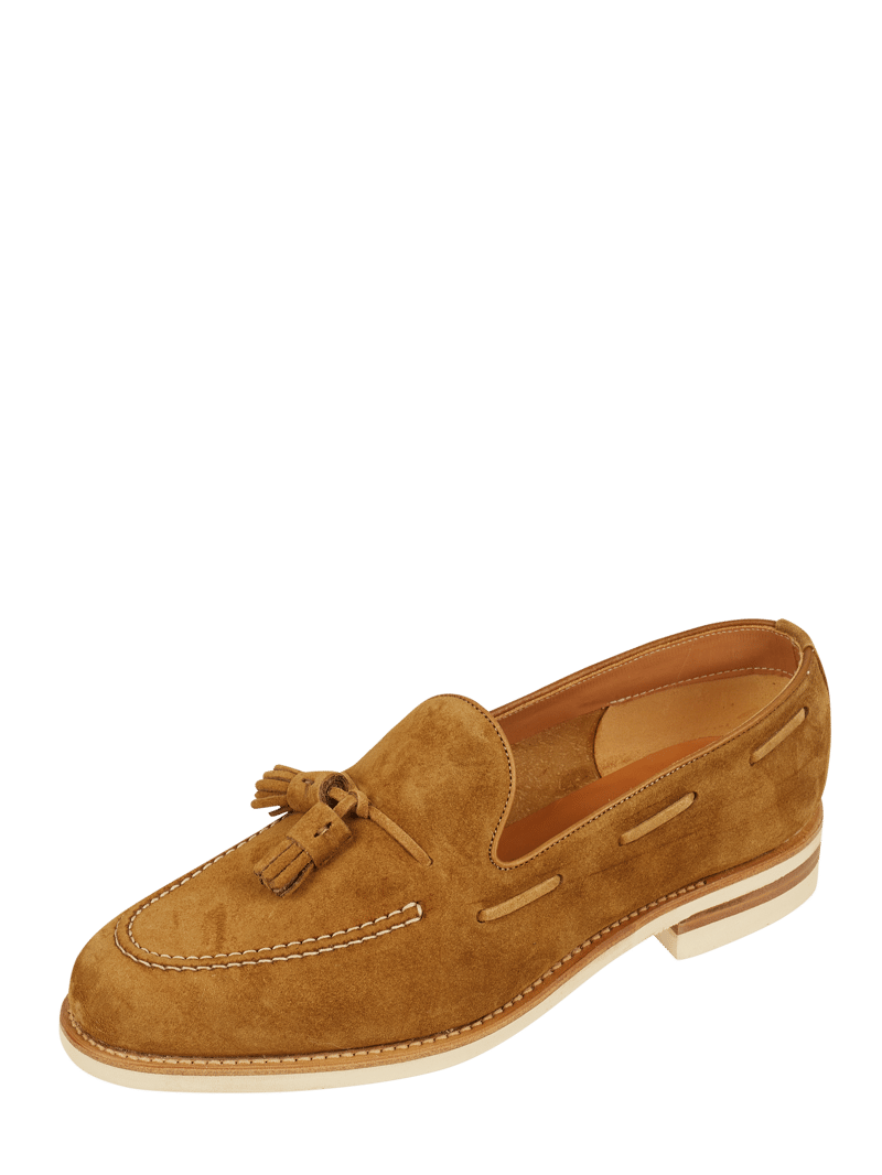 Loafers aus Leder in beige