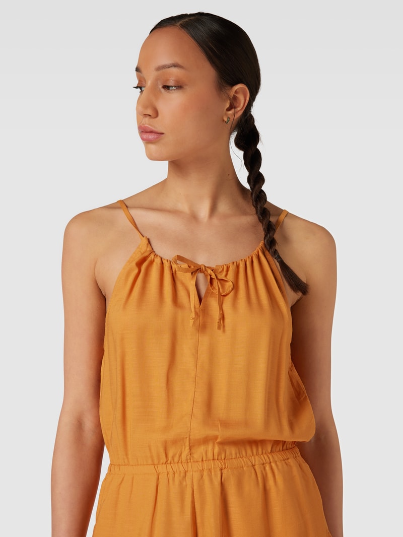 Playsuit mit Schlüsselloch-Ausschnitt Modell 'LEINA' in dunkel orange