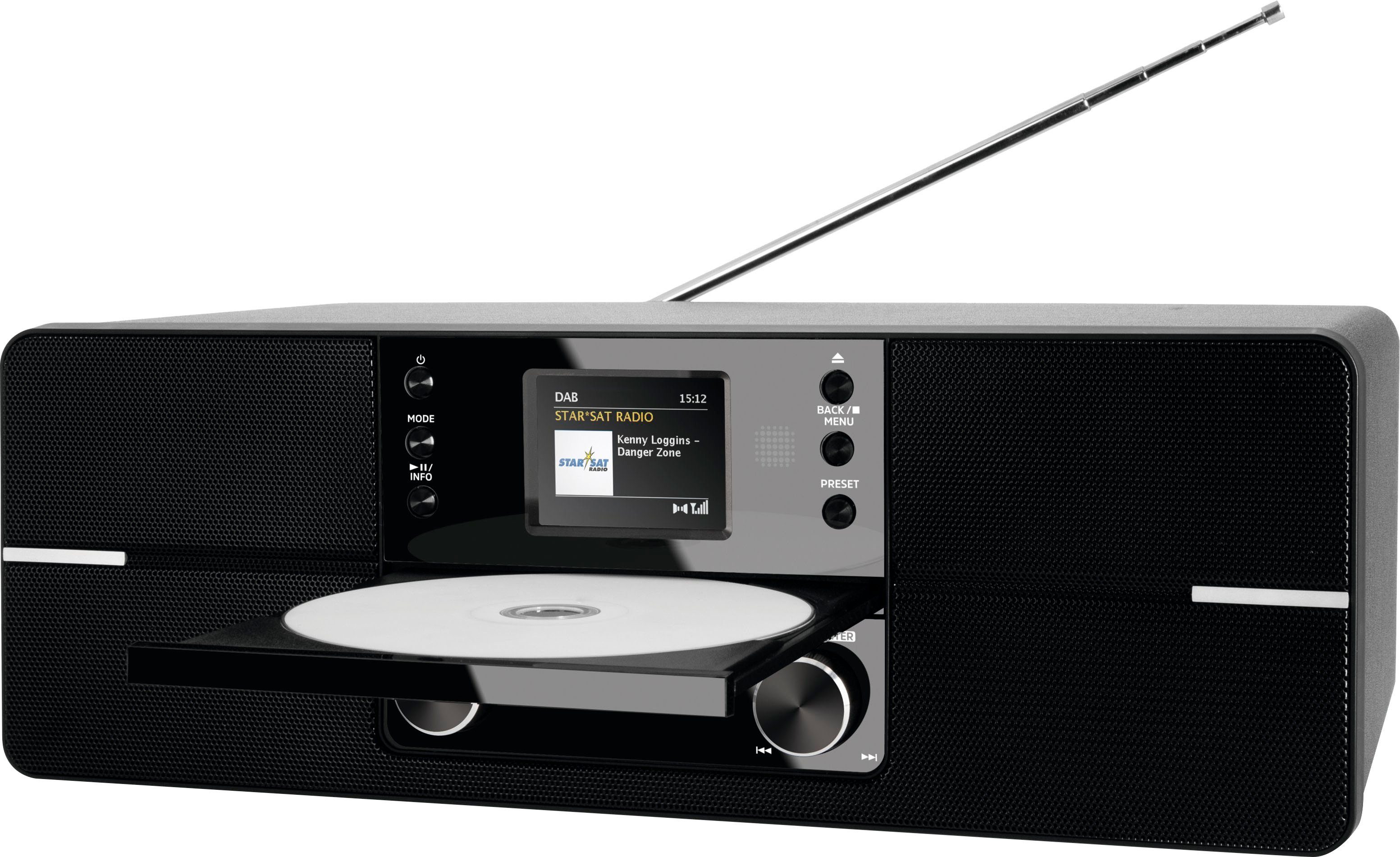TechniSat DIGITRADIO 371 CD IR Stereoanlage- Internet-Radio (Digitalradio (DAB), UKW mit RDS, mit DAB+, CD-Player, Bluetooth, Farbdisplay, USB)