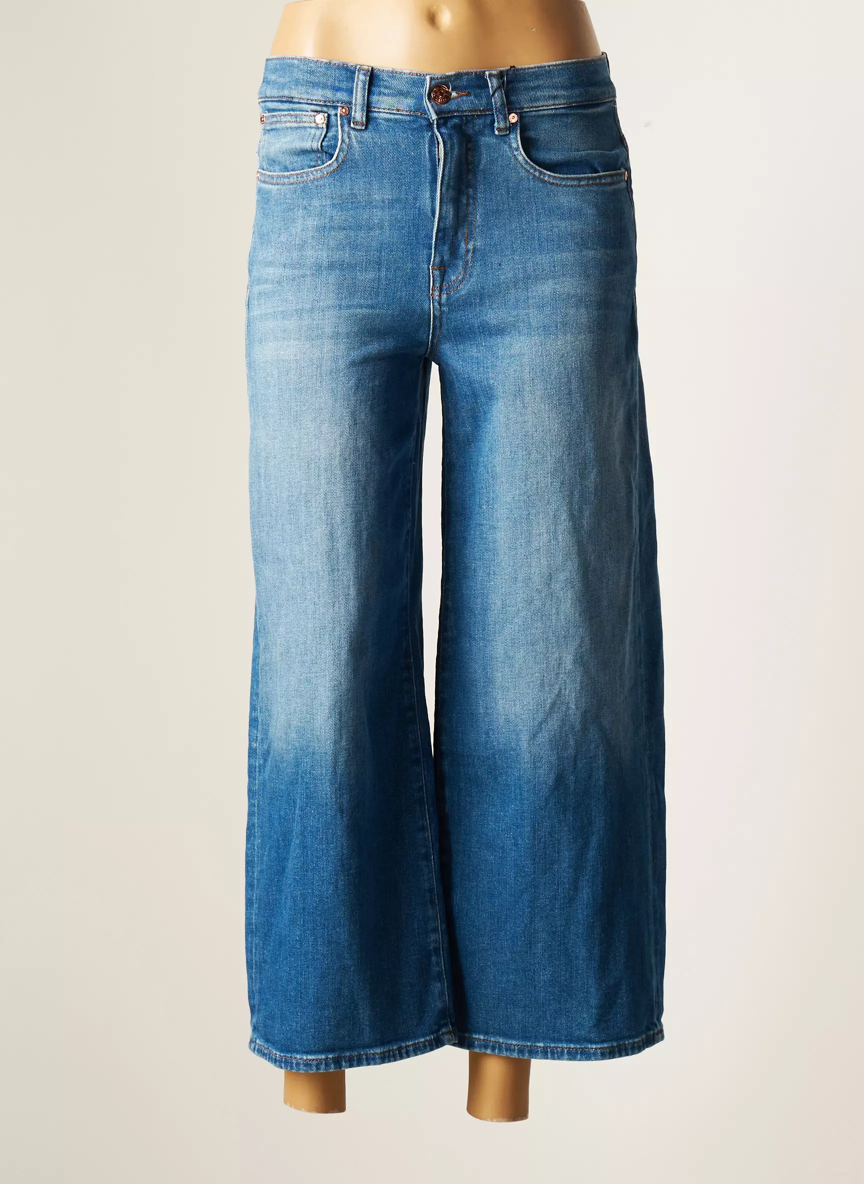 Only Jeans Coupe Large Femme couleur bleu