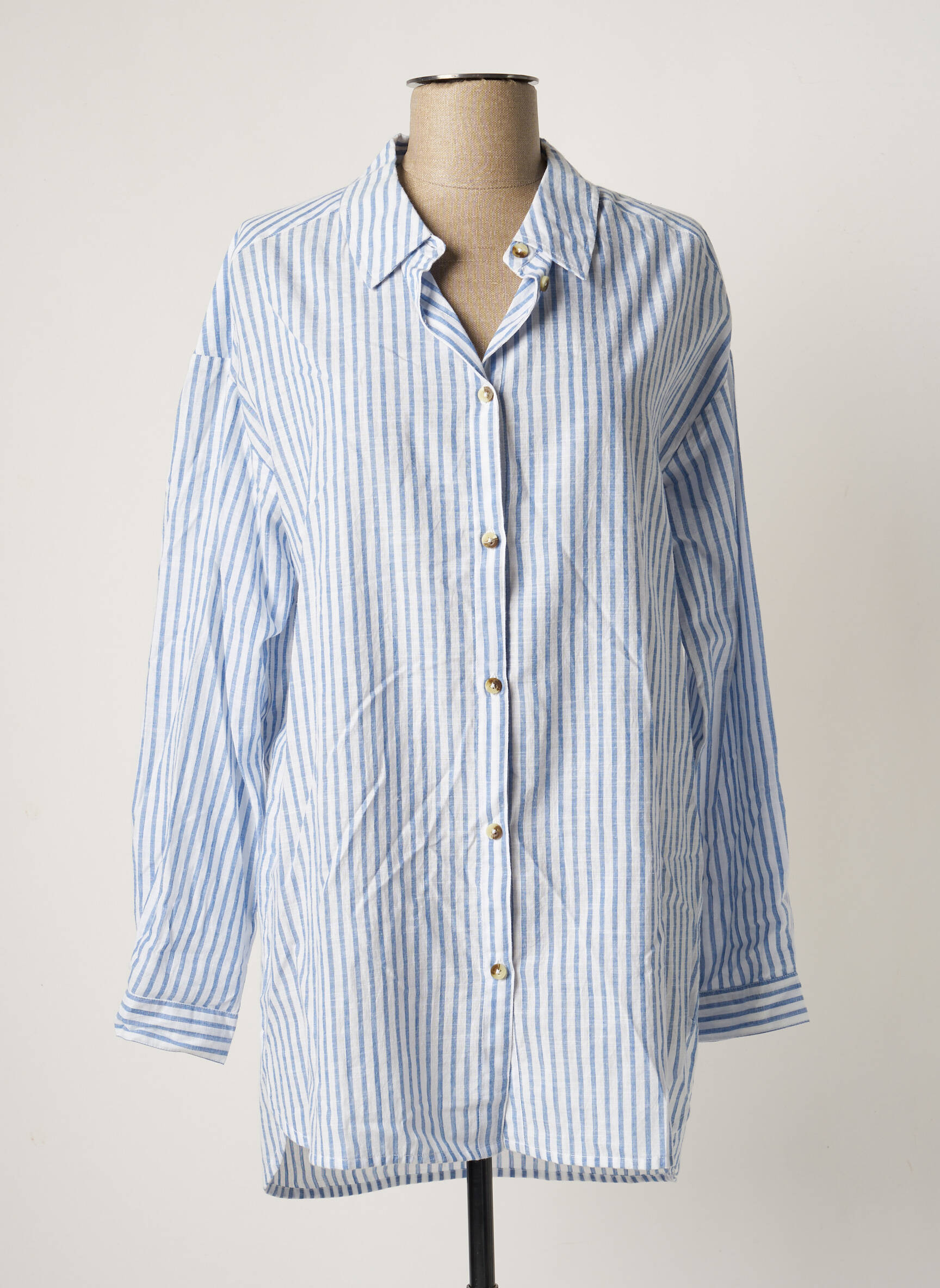 Cream Tuniquemanchelongue Femme couleur bleu