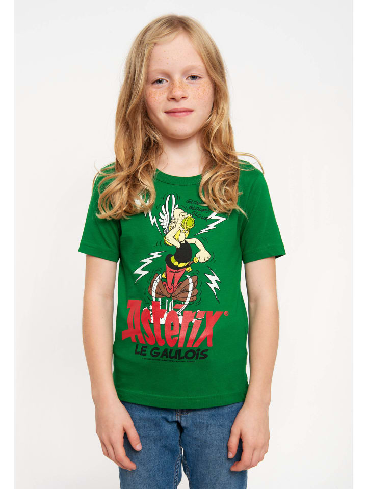 Logoshirt T-Shirt Asterix le Gaulois in grün günstig kaufen