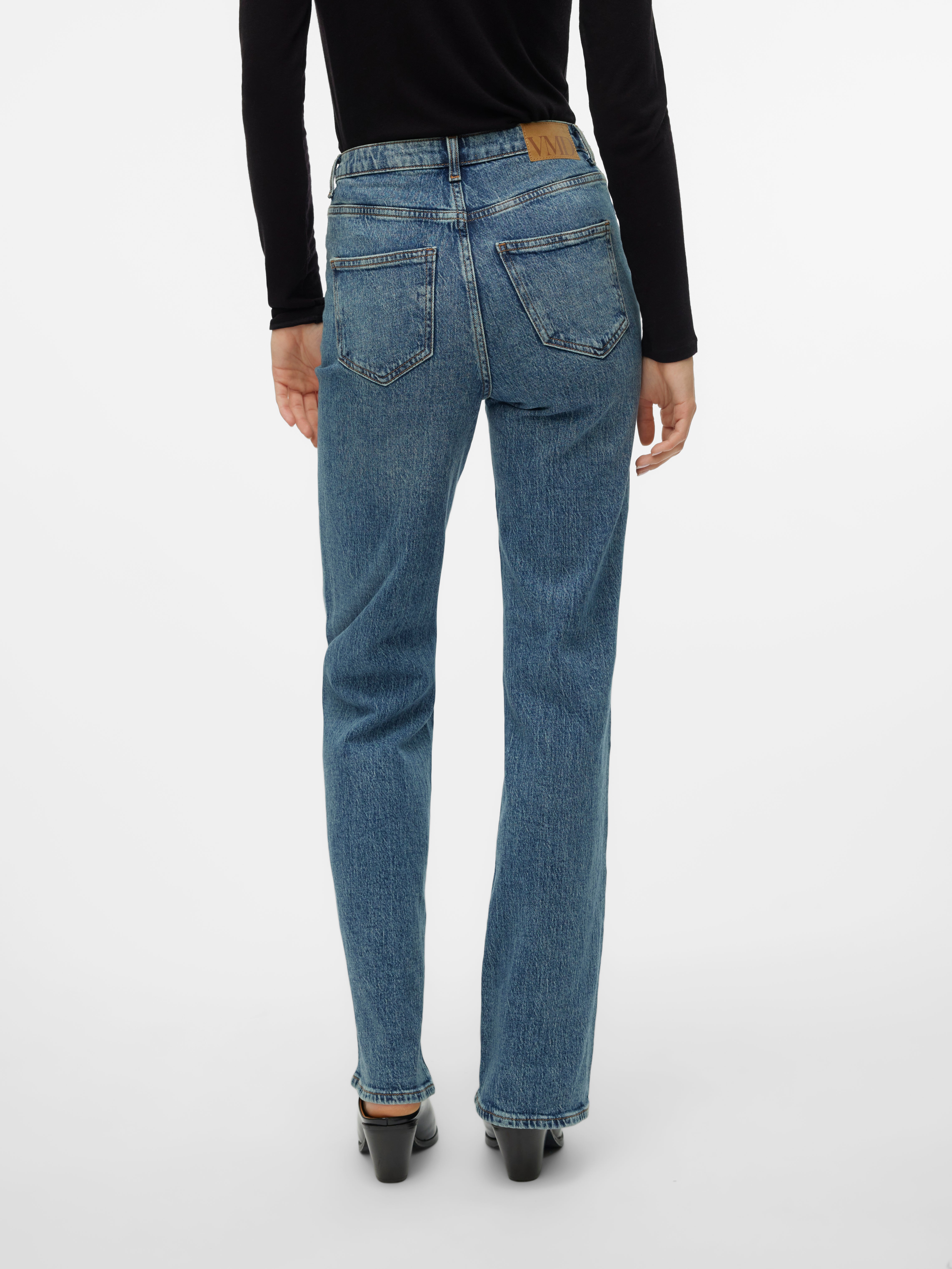 VMTESSA Hohe Taille Weit geschnitten Jeans